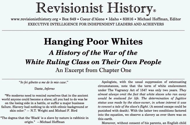 Rev. History no. 108 Hanging Poor Whites Blog